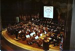 On the stage of New York's Centennial Memorial Temple - 1985