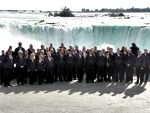 NCB relax at the Canadian Horseshoe Falls, Niagara, Oct 2010